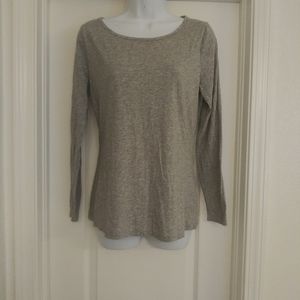 Boden Long Sleeve Gray T Shirt